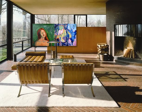 green muse at the Glass House