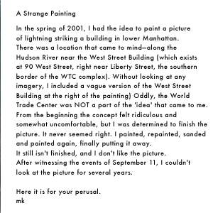 strange painting text